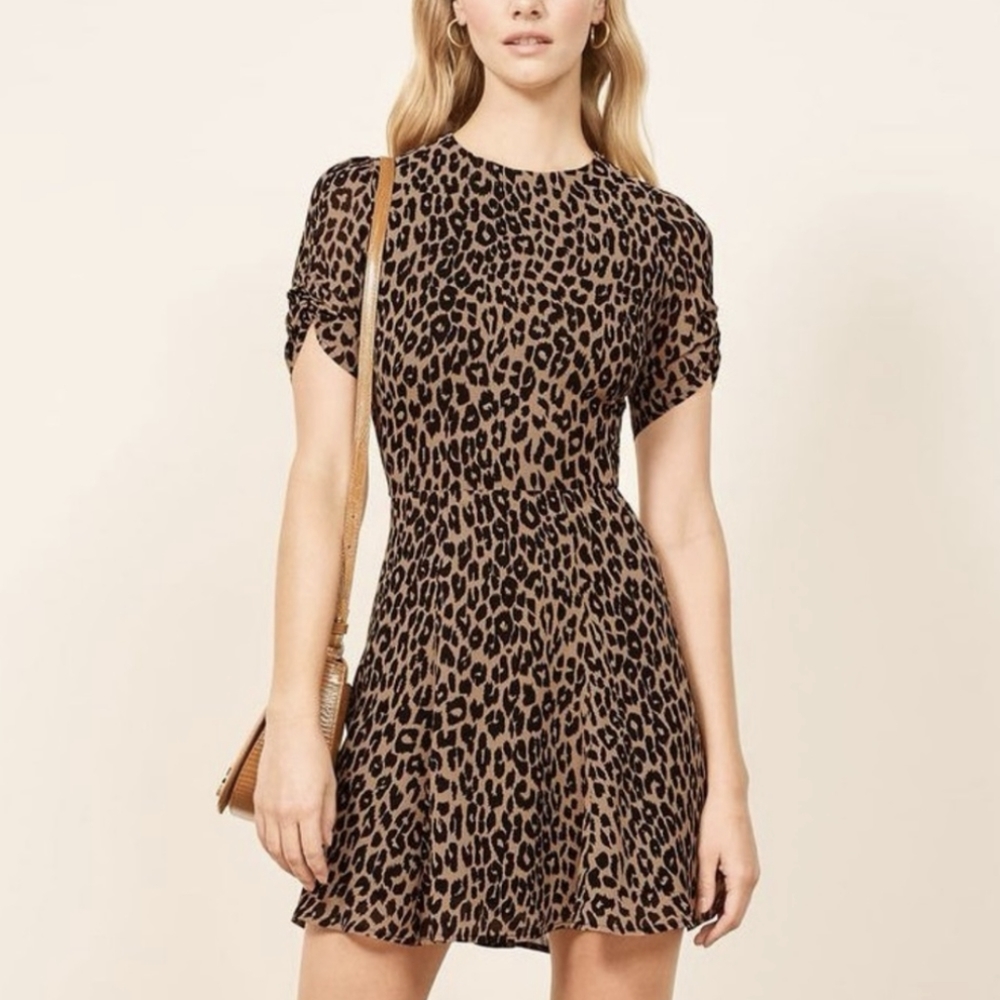 REFORMATION Leopard Grace Dress